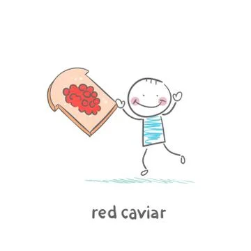 Red caviar Stock Illustration