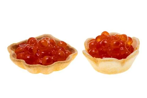 Red caviar isolated Stock Photos