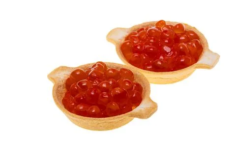 Red caviar isolated Stock Photos