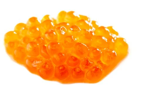 Red caviar isolated on white background Stock Photos