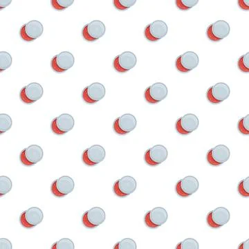 Red caviar jars seamless repeating pattern illustration Stock Illustration