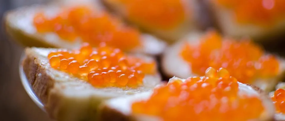 Red caviar Foto stock