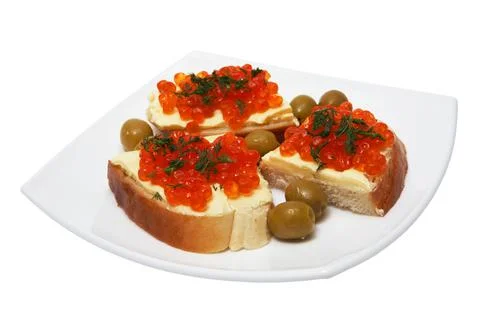 Red caviar Foto stock