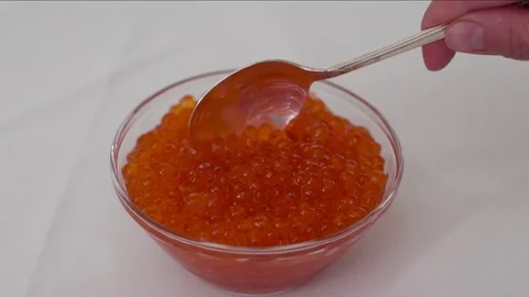 Red Caviar Spoon CU Видео 77359313
