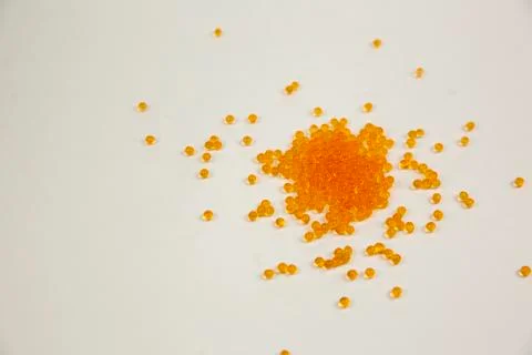 Red caviar on a white background Stock Photos