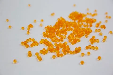 Red caviar on a white background Stock Photos
