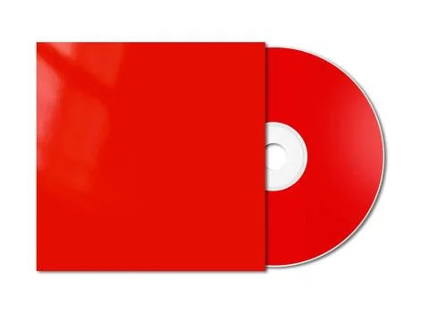  Red CD - DVD mockup template isolated on white Red CD - DVD and cover moc... Stock Photos