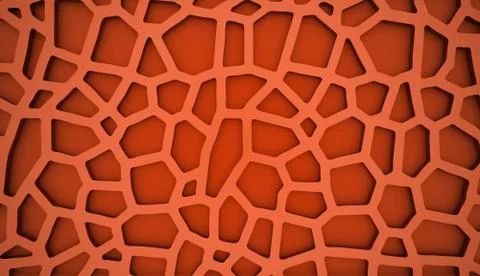 Red cell mesh concept rendered Stock Illustration