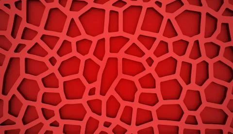 Red cell mesh concept rendered Stock Illustration