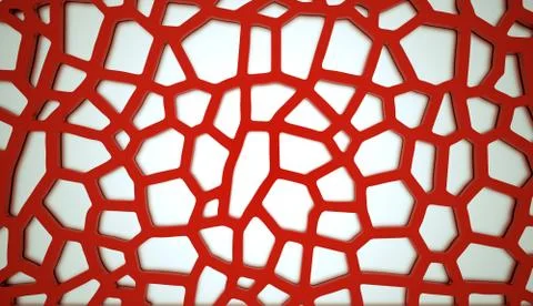 Red cell mesh concept rendered Illustrazione stock