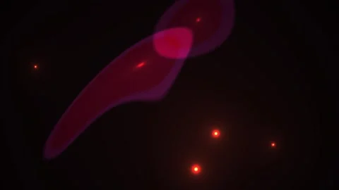Red Cells in Black Background. Stock Footage 334688476