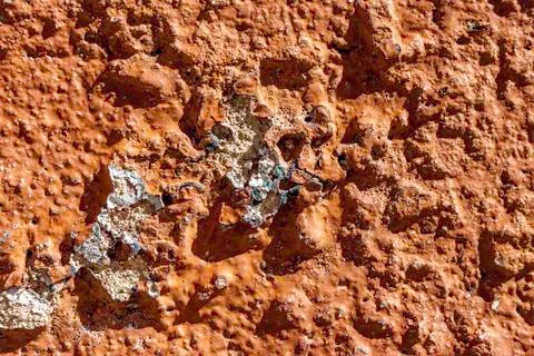 Red Cement Wall Stock Photos