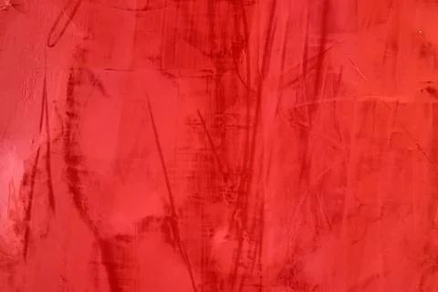 Red cement wall texture with paint stains , red abstract background. Stock Photos