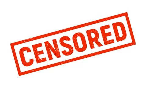 Red censor rubber stamp grunge icon. Content censor vector red stamp control Illustrazione stock