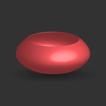 Red ceramic bowl Stock Illustration