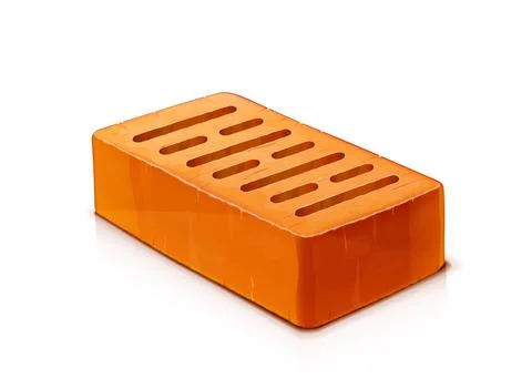 Red ceramic brick. Material for building. Eps10 vector illustration. Ilustración de archivo