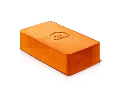 Red ceramic brick. Material for building. Eps10 vector illustration. Stock Illustration