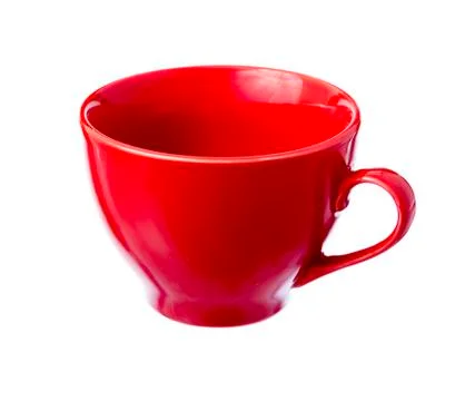 Red ceramic cup. Stock Photos