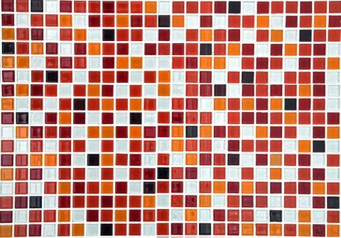 Red ceramic mosaic background Stock Photos
