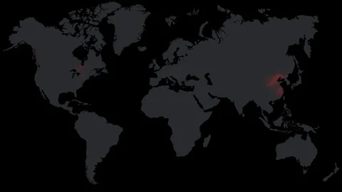 Red CG Coronavirus super spread Stock Footage 127372135