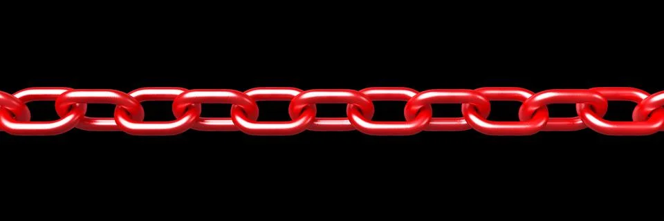 Red chain 3d model Illustrazione stock