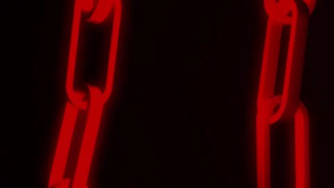 Red chain on black background Stock Footage 324952472