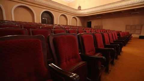 Red chairs close-up 1 Stock-Footage 324813286