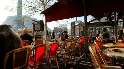 Red chairs Stock Footage 10869997