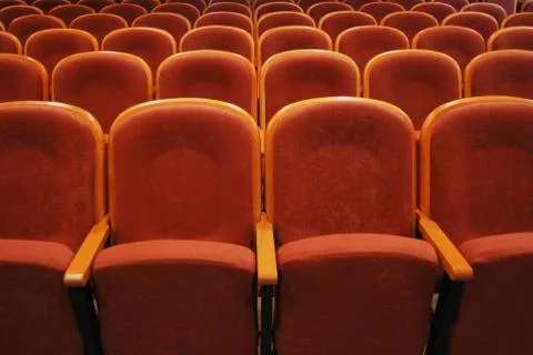 Red chairs Foto stock