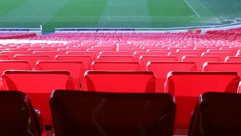 Red chairs Sport Lisboa e Benfica Stadium Stock-Footage 125756015