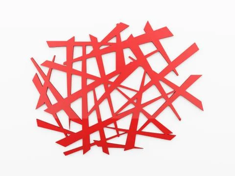Red chaos mesh background rendered Stock Illustration