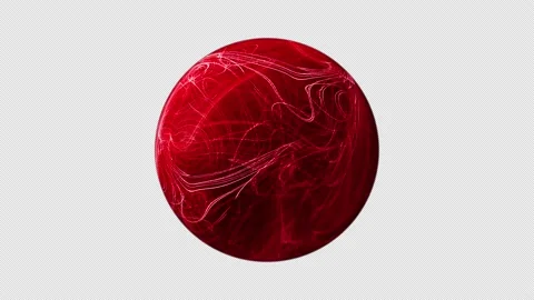 Red chaos wire mesh sphere rotation looping isolated Stock Footage 151376933