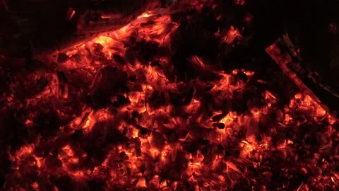 Red charcoal at night 스톡 동영상 165277888