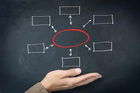 Red chart board Stock Photos