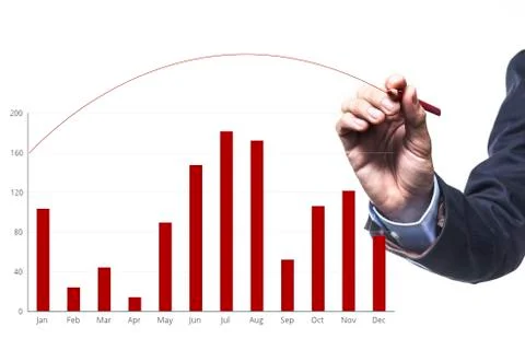 The Red Chart Stock Photos