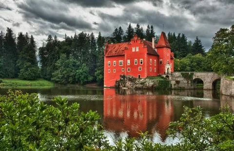 The Red chateau Foto stock