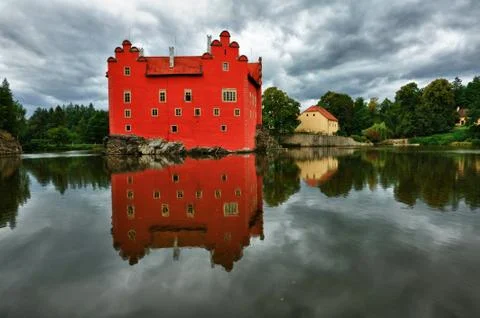 The Red chateau Foto stock