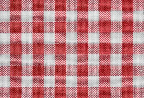 Red check fabric 库存照片
