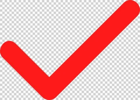 Red check mark, approve Ilustração Stock