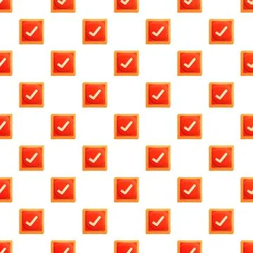 Red check mark button web pattern background Stockillustratie