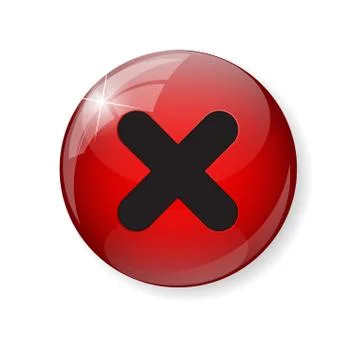 Red  Check Mark Icon Button Vector Illustration Stock Illustration