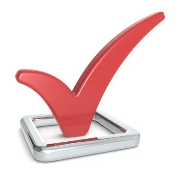 Red Check Mark. Stock Illustration