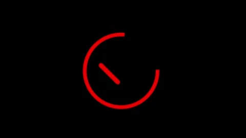 Red check mark inside circle animates on black background, loading complete.. Stock Footage 341228871