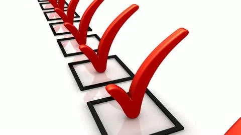 Red Check Marks. Stock Footage 20477046