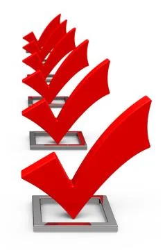 The red check marks Stock Illustration