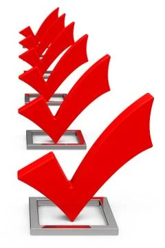The red check marks Stock Illustration