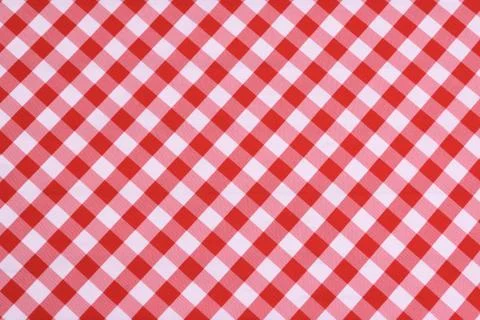 Red checked tablecloth Stock Photos