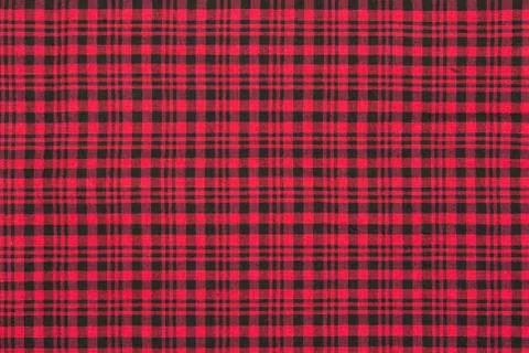 The red checkered cloth background Stock Photos