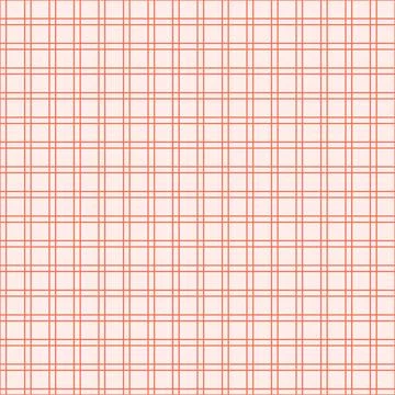 Red checkered line vector pattern. Seamless tablecloth texture. Illustrazione stock