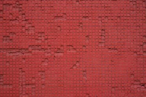 Red checkered pattern texture with missing blocks. Stock Photos